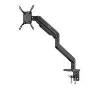 Manhattan 462570 Supporto da Scrivania per Monitor Singolo 17-49" con Molla Meccanica in Alluminio Nero