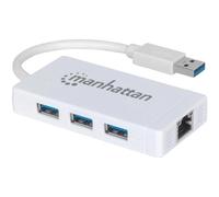 Manhattan 507578 hub di interfaccia USB 3.2 Gen 1 (3.1 Gen 1) Type-A 5000 Mbit/s Bianco
