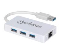 Manhattan 507578 hub di interfaccia USB 3.2 Gen 1 (3.1 Gen 1) Type-A 5000 Mbit/s Bianco