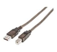 Manhattan 510424 cavo USB USB 2.0 11 m USB A USB B Argento NEW