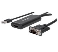 MANHATTAN 152426 - VGA Adapter, VGA Stecker auf HDMI Buchse