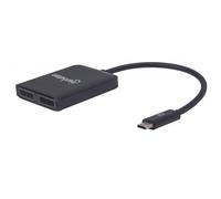 Manhattan Adattatore Convertitore USB-C™ a 2x DisplayPort Hub MST