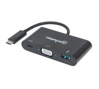 Manhattan Adattatore Convertitore USB-C™ a VGA, USB-A, USB PD