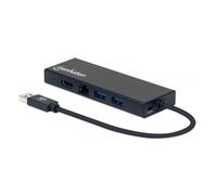 Manhattan 152846 replicatore di porte e docking station per notebook USB tipo A Nero