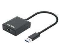 Manhattan Adattatore 153690 USB-A > HDMI 1080p, nero, 15 cm