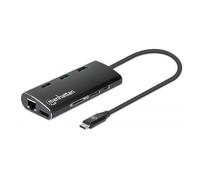 Manhattan 152440 replicatore di porte e docking station per laptop USB tipo-C Nero