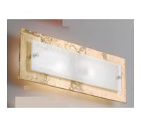 MANHATTAN APPLIQUE MEDIA 60X20 IN VETRO DECORO FOGLIA ORO,RAME O ARGENTO MADE IN ITALY