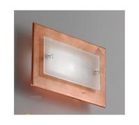 MANHATTAN APPLIQUE PICCOLA 30X20 IN VETRO DECORO FOGLIA ORO,RAME O ARGENTO MADE IN ITALY