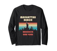 Manhattan Beach Brooklyn New York retrò Vintage Maglia a Manica