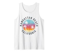 Manhattan Beach California retrò Vintage Surf Canotta