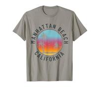 Manhattan Beach California retrò Vintage Surf Maglietta