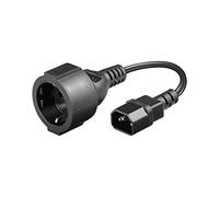 Cavo - Cavo Di Alimentazione Vde C14 Maschio / Schuko Femmina 23 Cm Nero