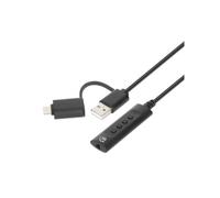 Manhattan Scheda audio esterna 153560 – USB 2.0 tipo A/C, TRRS, cavo 1 m