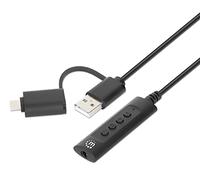 Manhattan Scheda audio esterna 153560 – USB 2.0 tipo A/C, TRRS, cavo 1 m
