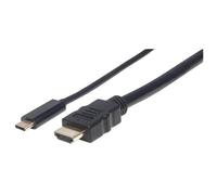 Manhattan 152235 cavo e adattatore video 1 m USB tipo-C HDMI tipo A (Standard) Nero