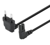 Manhattan Cavo Alimentazione C7 a Italiana Angolati 2 m Nero