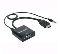 Manhattan Cavo Convertitore da HDMI a VGA con Audio 30cm Nero