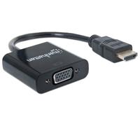 Manhattan Cavo Convertitore HDMI a VGA con MicroUsb 30cm Nero