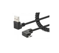 Manhattan Cavo di Ricarica USB-A a Micro-USB 1m Spiralato Nero