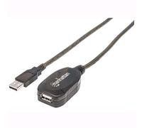 Manhattan Cavo Prolunga Attivo USB 2.0 Hi-Speed A M / A F 15m Nero