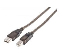 Manhattan Cavo Prolunga Attivo USB 2.0 Hi-Speed A M / B M 15m Nero