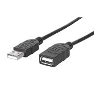 Manhattan Cavo prolunga USB 2.0 Hi-Speed 1m Nero