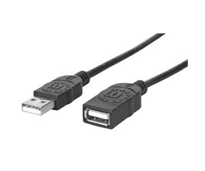 Manhattan Cavo prolunga USB 2.0 Hi-Speed 1m Nero