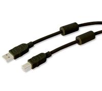 Cavo usb Manhattan 2.0 A M/B M 5m con Ferrite Doppia Schermatura Nero