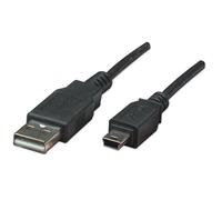 Cavo USB 2.0 A maschio/mini B 5 pin maschio 4,5 m Nero