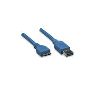 Techly Cavo USB 304871 USB 3.2 Superspeed A/Micro B 3 m Blu