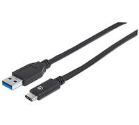 Manhattan Cavo USB 3.1 Gen2 A Maschio/USB-C Maschio 1m Nero