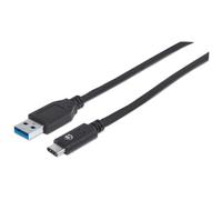 Manhattan Cavo USB 3.2 Gen2 A Maschio / USB-C™ Maschio 1m Nero