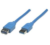 Manhattan Cavo USB Blu Blau 2 m Blau