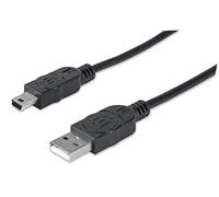 Manhattan Cavo USB Nero Nero 1,8 m Schwarz