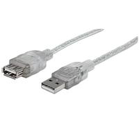 Manhattan Cavo USB Trasparente Trasparente/Argento 4,5 m Silber