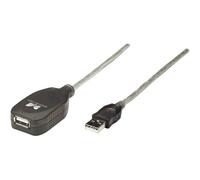 Manhattan Cavo USB USB 2.0 Spina USB-A, Presa USB-A 5.00 m Trasparente 519779