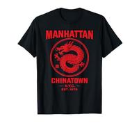 Manhattan Chinatown New York Lower East Side Cinese NYC NY Maglietta