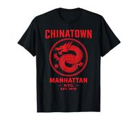 Manhattan Chinatown New York Lower East Side Cinese NYC NY Maglietta