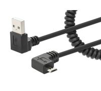 Manhattan Coiled Cable USB-A to Micro USB Charging Cable 1 m Black