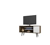 Manhattan Comfort 200AMC96 Liberty 53.14 Supporto TV in Legno, Rustico Marrone/Bianco, Small