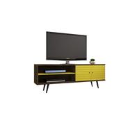 Manhattan Comfort 201AMC94 Liberty 62.99 Supporto TV in Legno, Rustico Marrone/Giallo, Medium