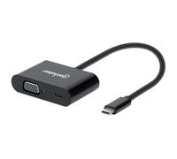 Manhattan Adattatore Convertitore USB-C™ Maschio VGA Femmina con Power Del