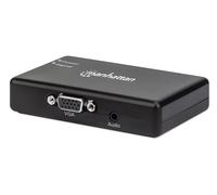 Manhattan Convertitore Audio Video da VGA a HDMI 208376 Nero