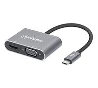 Manhattan Convertitore da USB-C a HDMI e VGA 4 in 1 Power Delivery