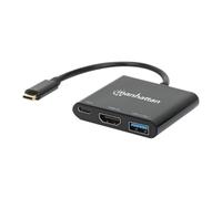 Manhattan Convertitore docking 3 in 1 da USB-C a HDMI con erogazione di potenza