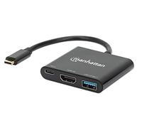 Manhattan Convertitore docking 3 in 1 da USB-C a HDMI con erogazione di potenza