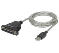 MANHATTAN 336581 - Convertitore USB-A, 1 DB25, 1,8 m.