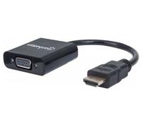 Manhattan Convertitore video da Hdmi a Vga con Microusb Black 151436