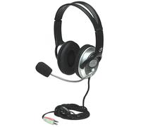 Manhattan Cuffia Stereo Classica con Microfono 2x3.5mm