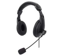 Manhattan Cuffia stereo USB con Microfono Flessibile